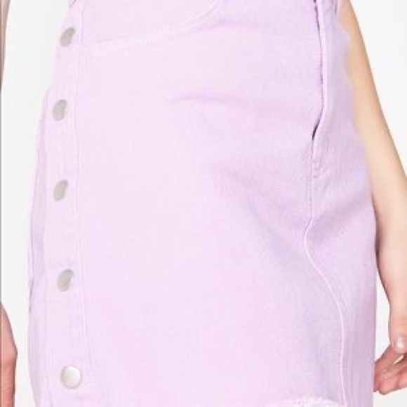 Dolls Kill x Zee Gee Why . Lilac denim micro mini skirt - Picture 6 of 15